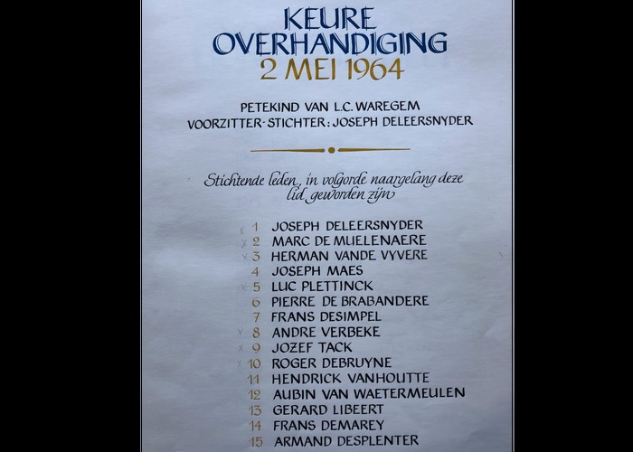 overhandiging keure 1964