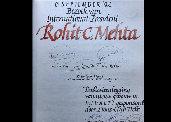 Bezoek internationale president Lions 1992